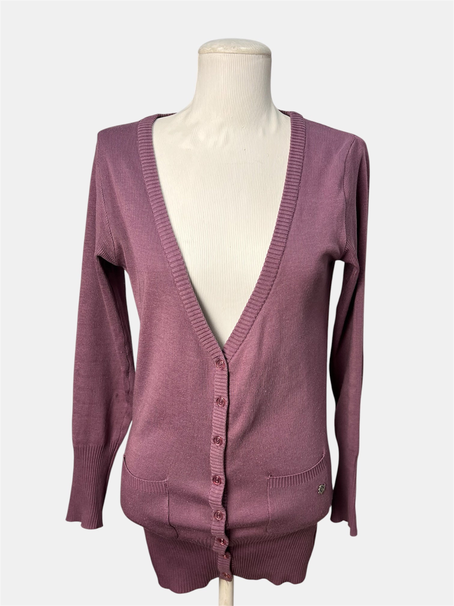 Cardigan Alongado Blue — tam P