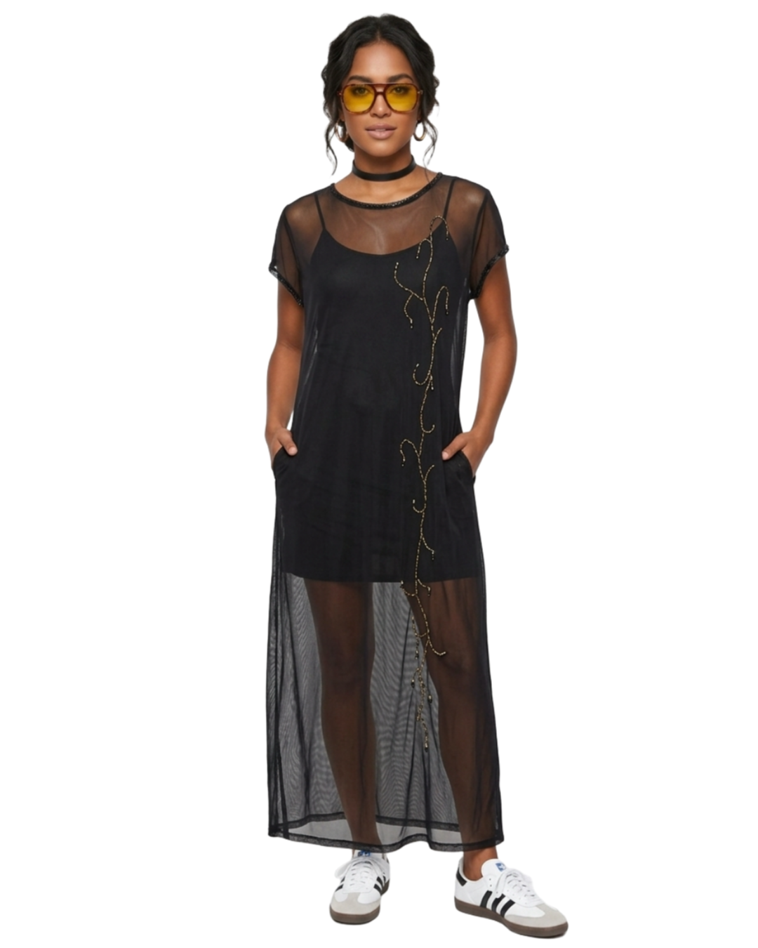 Vestido Tule Bordado -  tam (G)