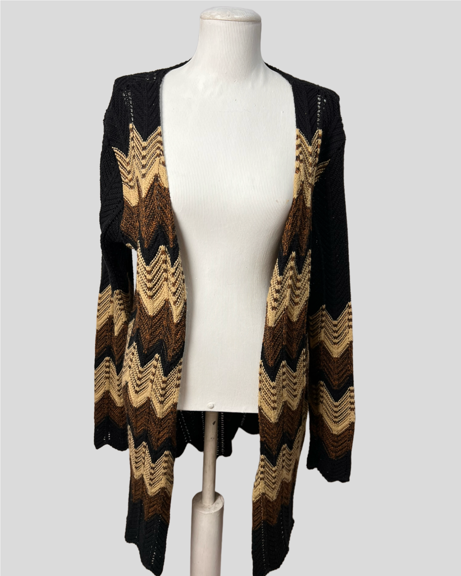 Cardigan Marrom Mesclas — tam G