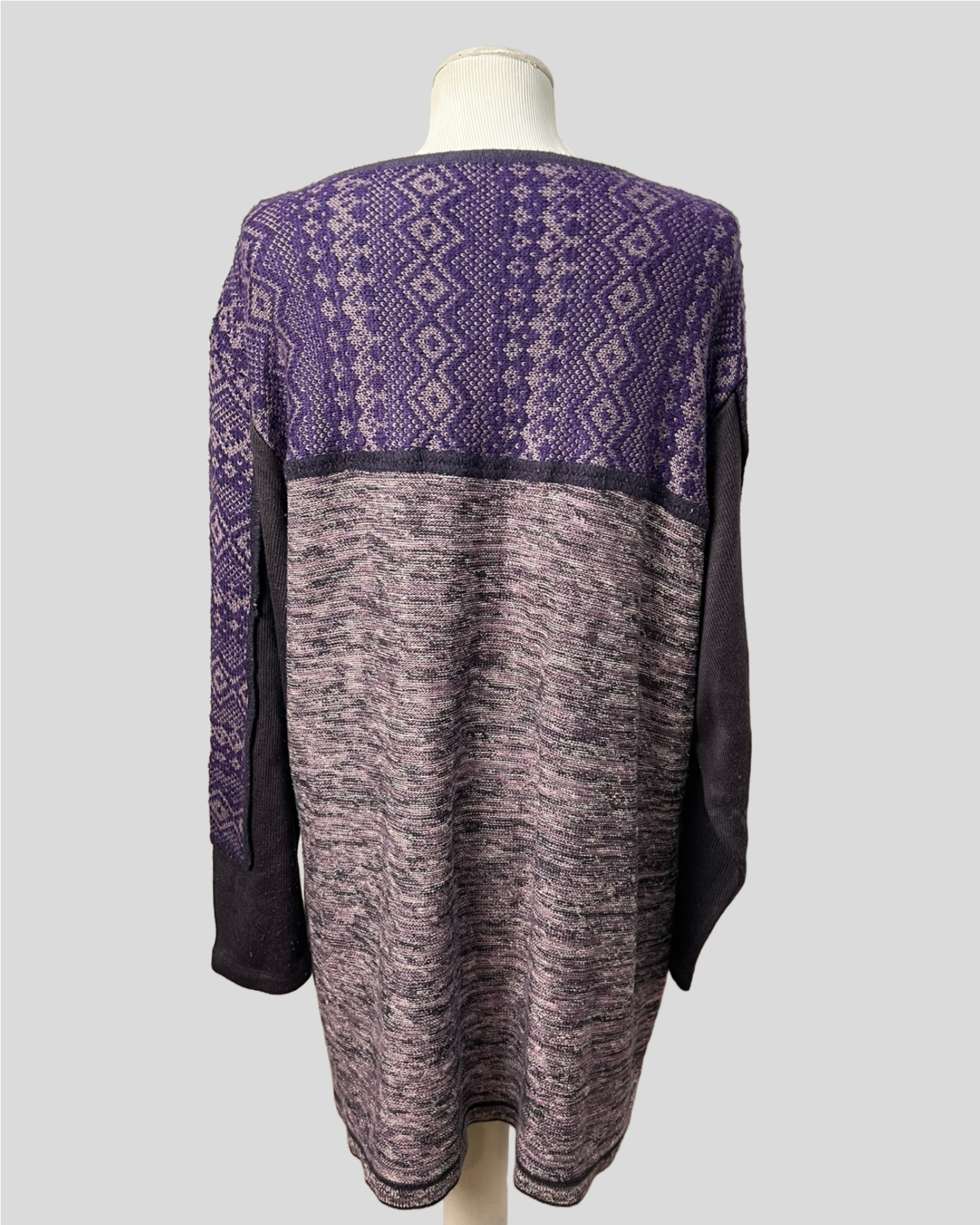 Tricô Oversized Algongado Flores — tam GG