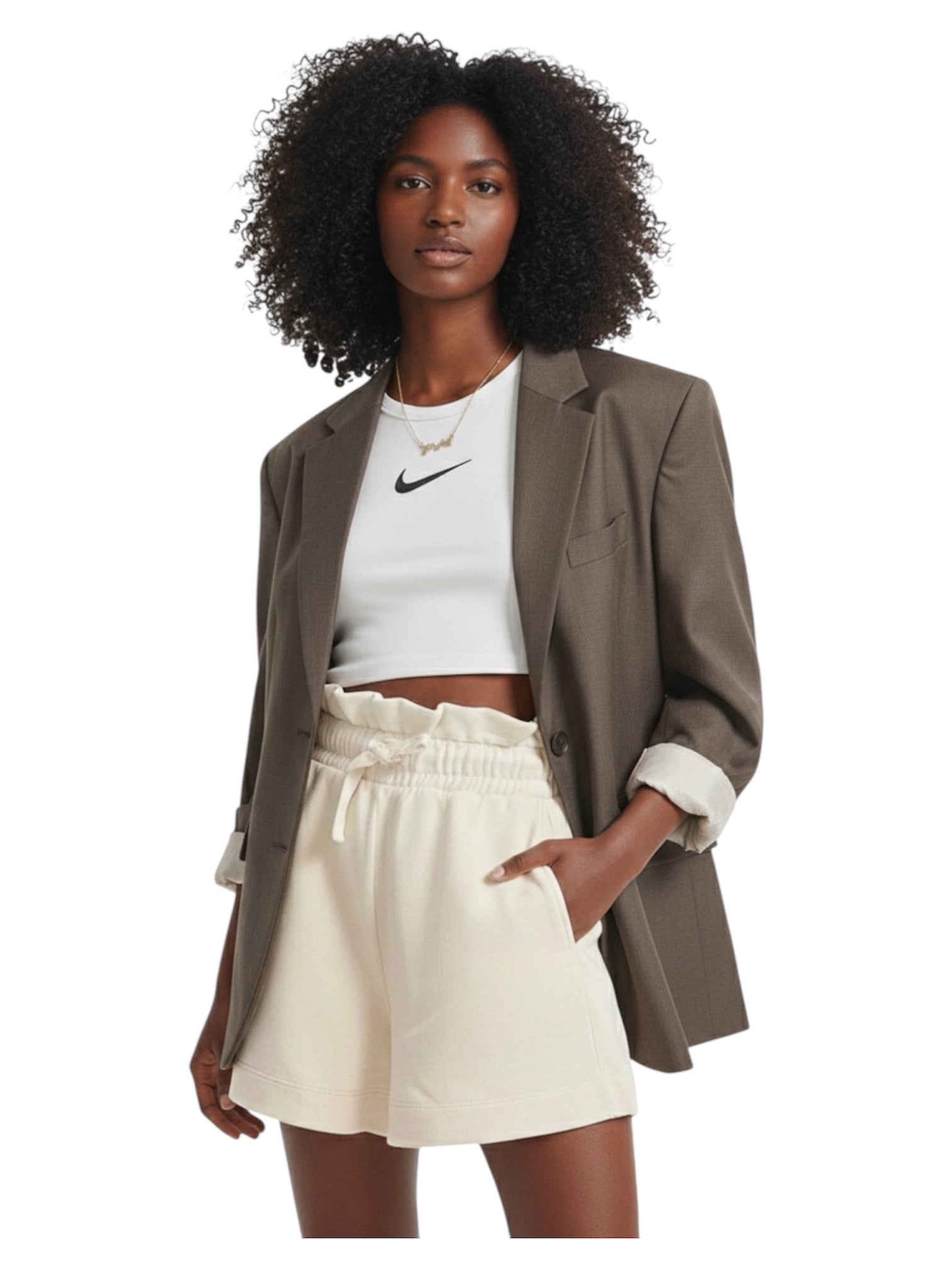 Blazer Oversized Café - tam (G\GG)