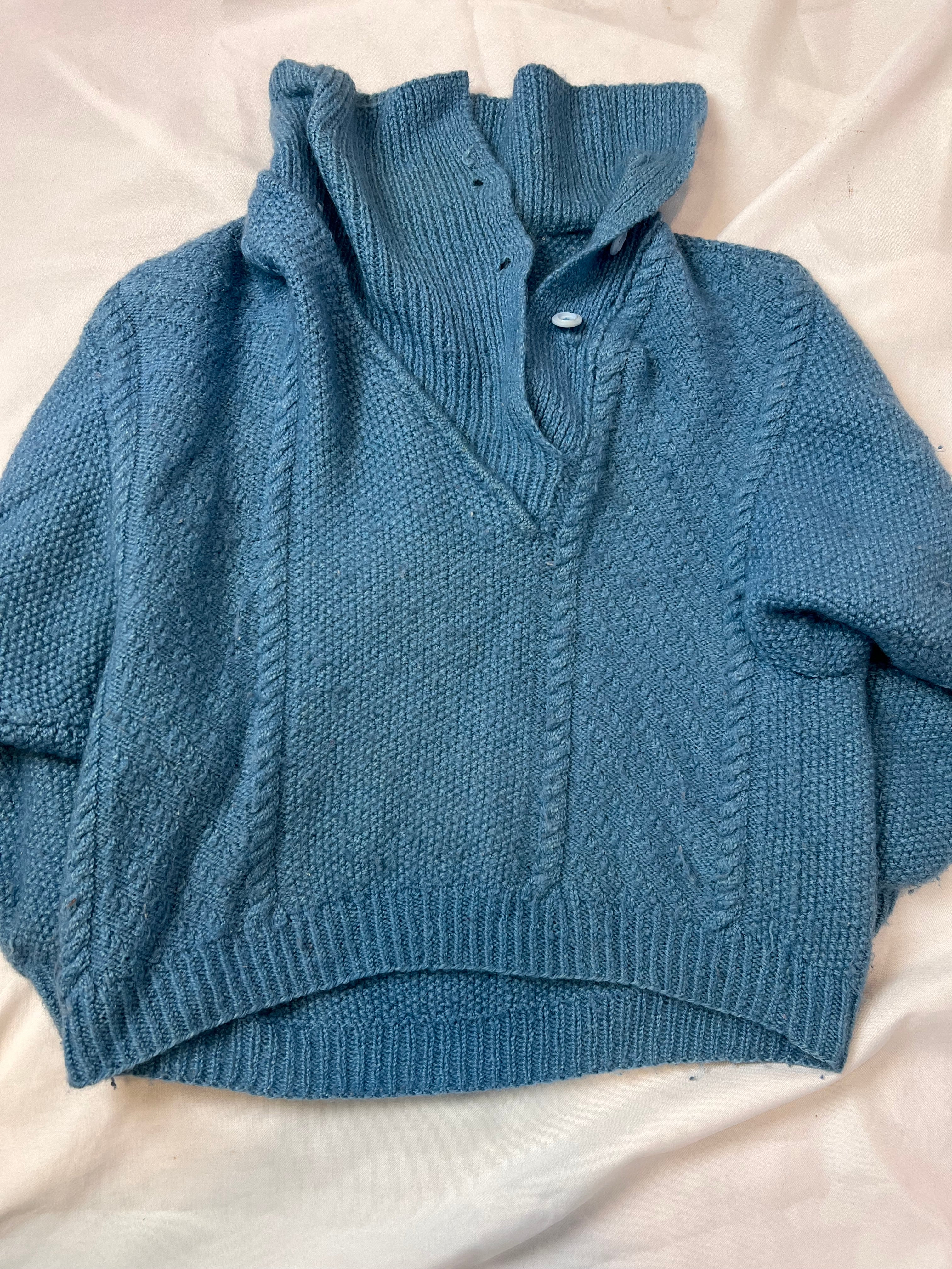 Tricô Vintage Azul - tam (P)