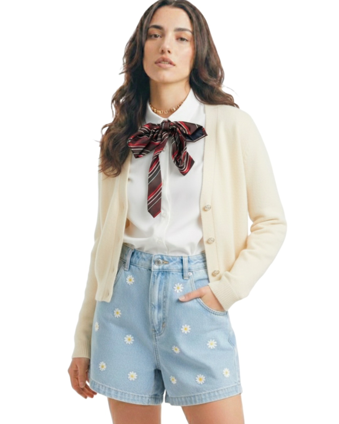 Cardigan Creme  Cashmere - tam (PP)