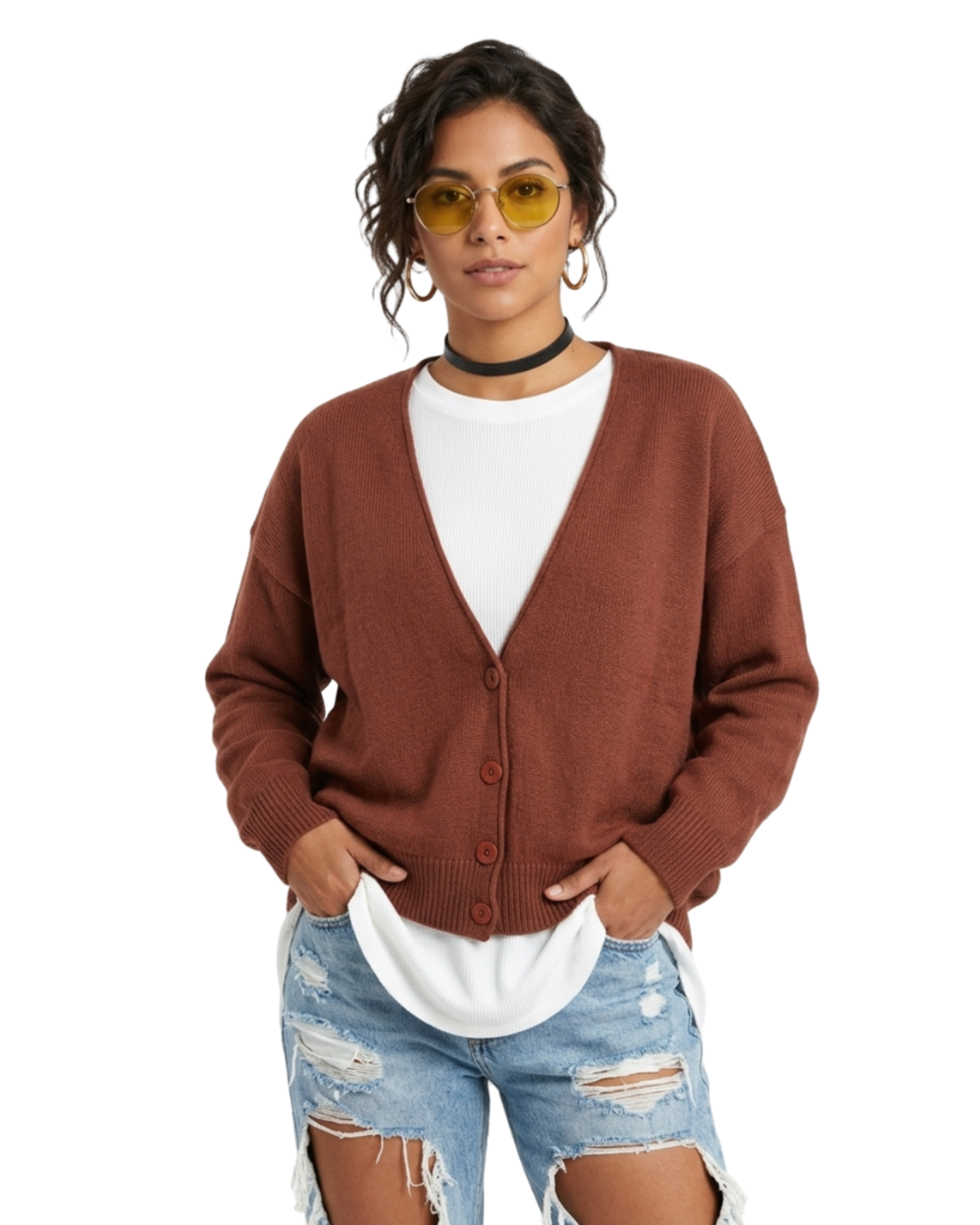 Cardigan Nude - tam (G)