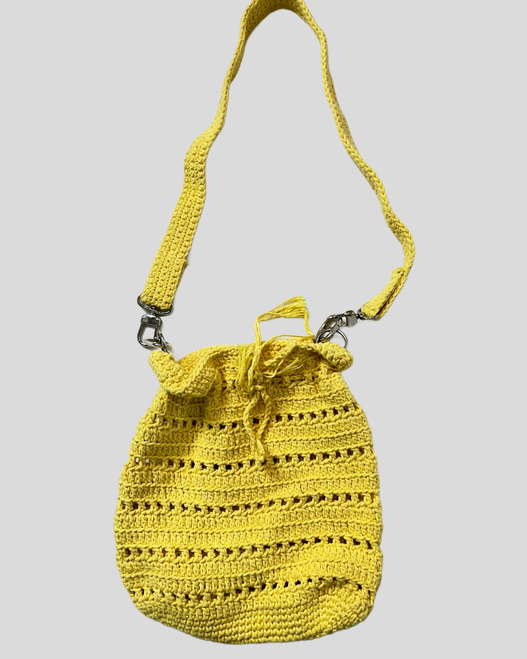 Bolsa amarela crochê