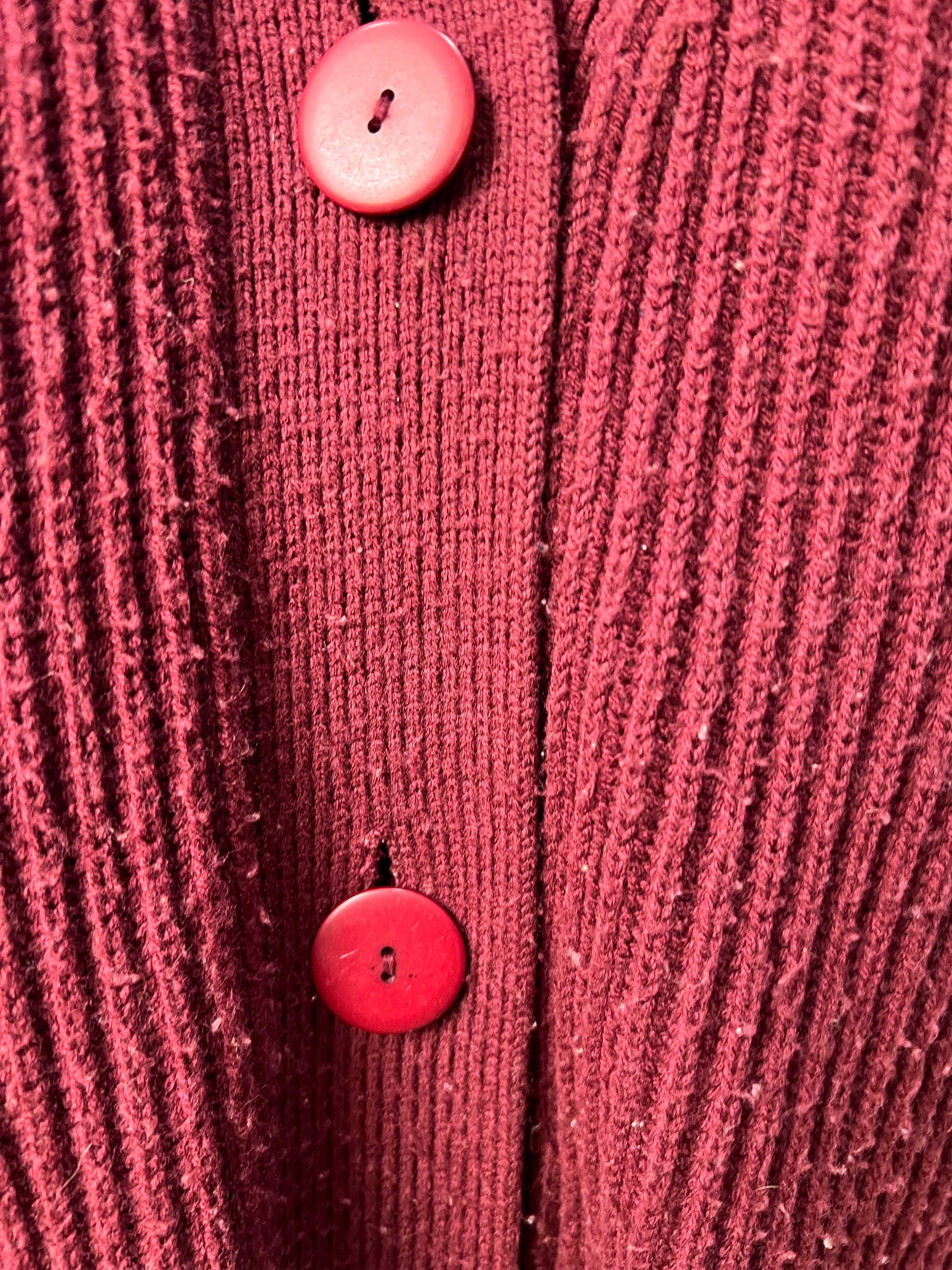 Cardigan Vinho Plus — tam GG