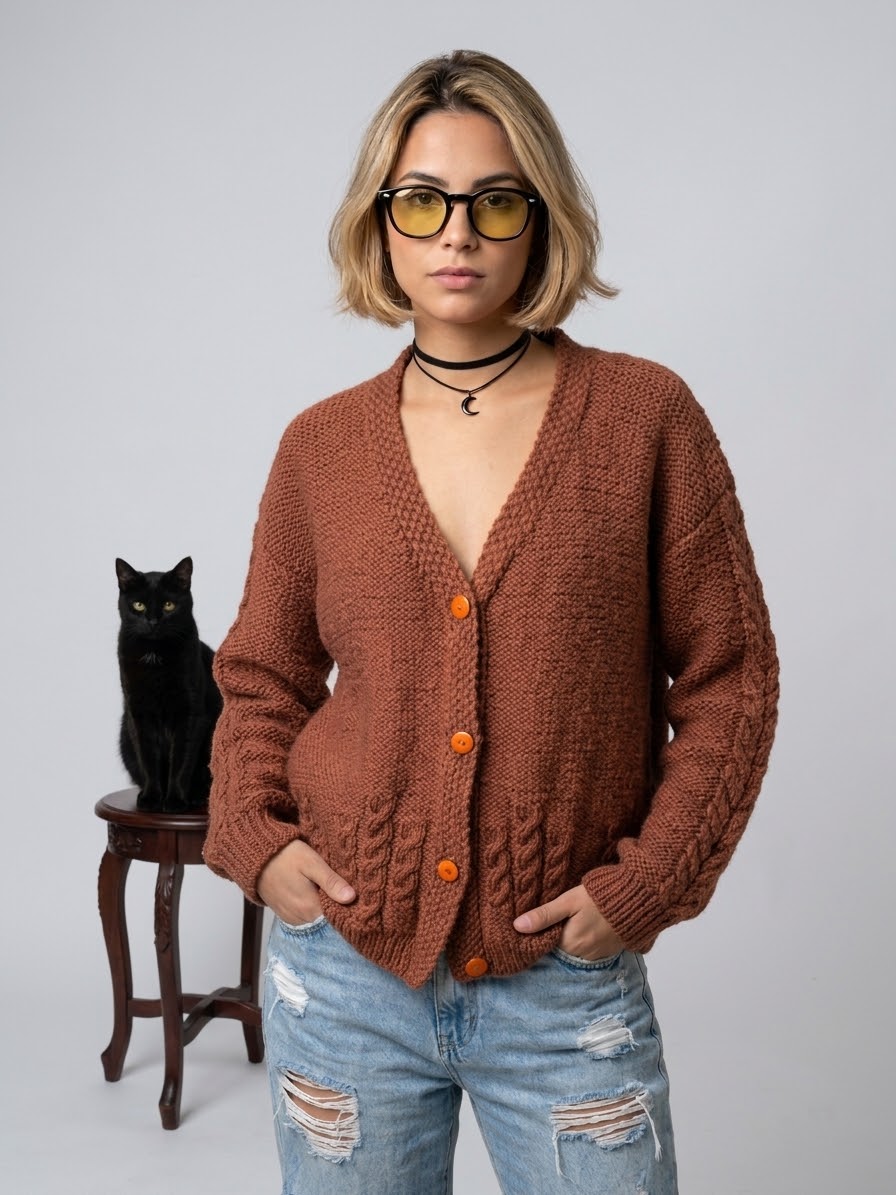 Cardigan Goiaba  — tam G