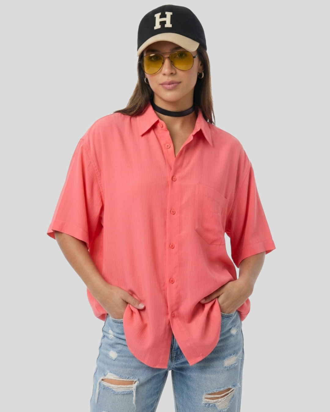 Camisa Oversized  Vira Rama —  tam P