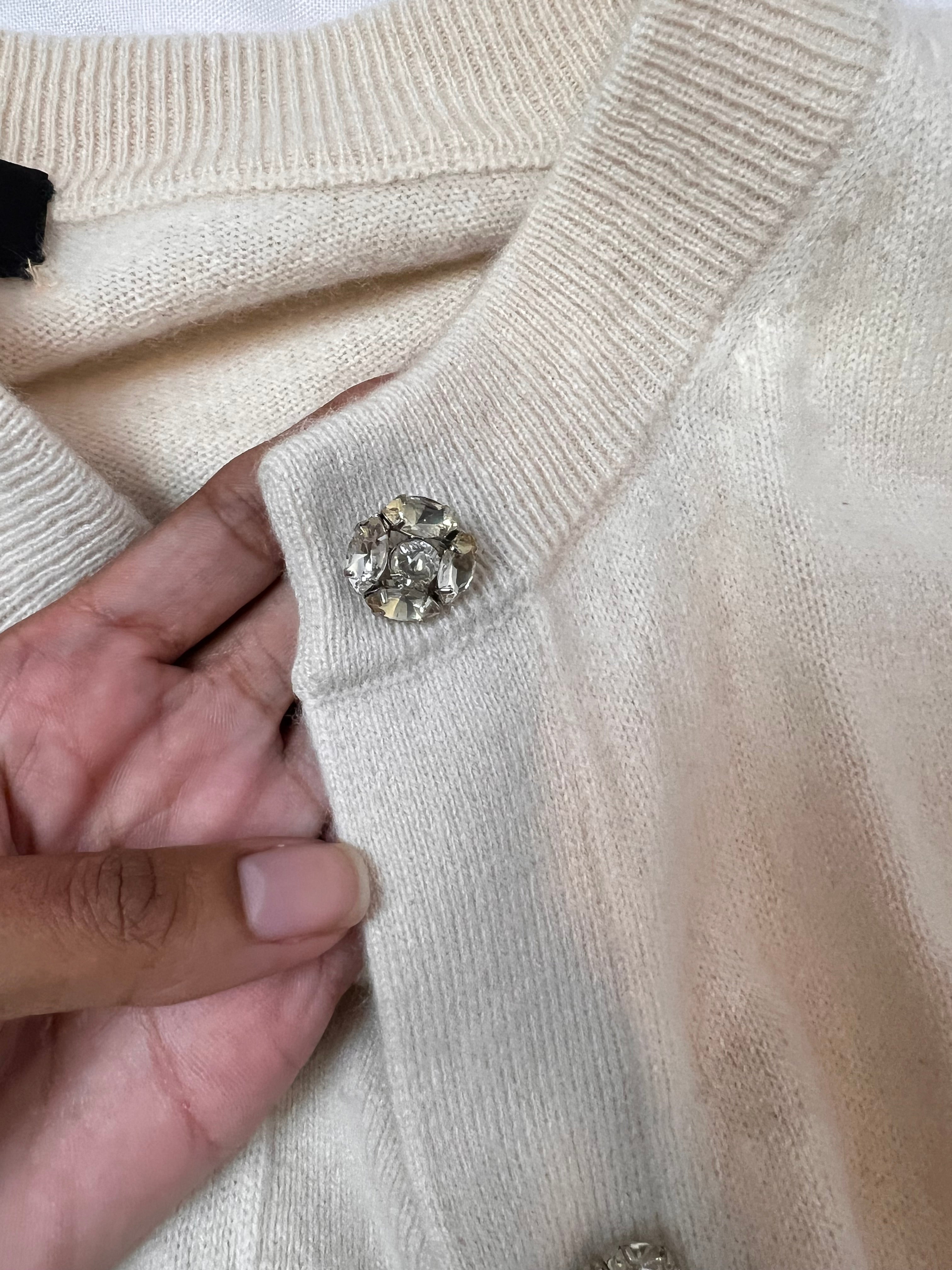 Cardigan Creme  Cashmere - tam (PP)