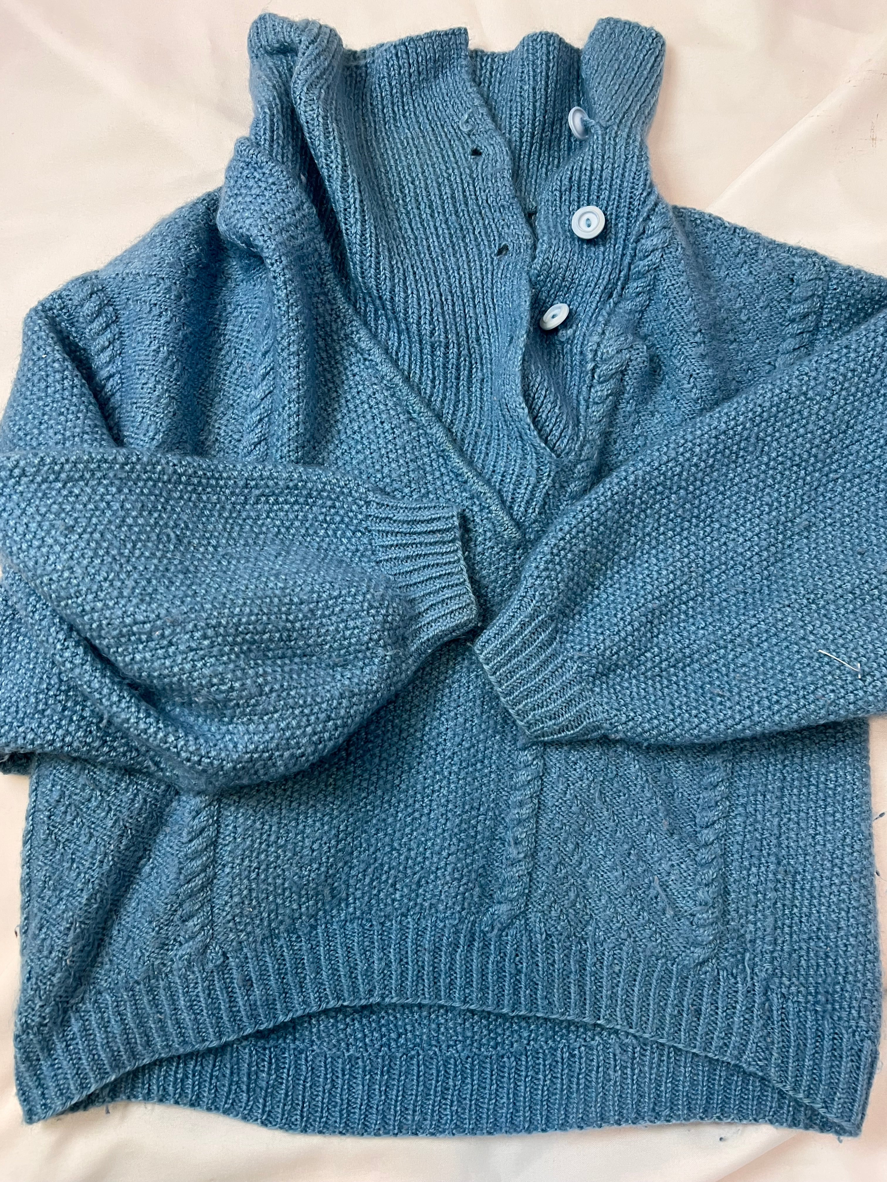 Tricô Vintage Azul - tam (P)