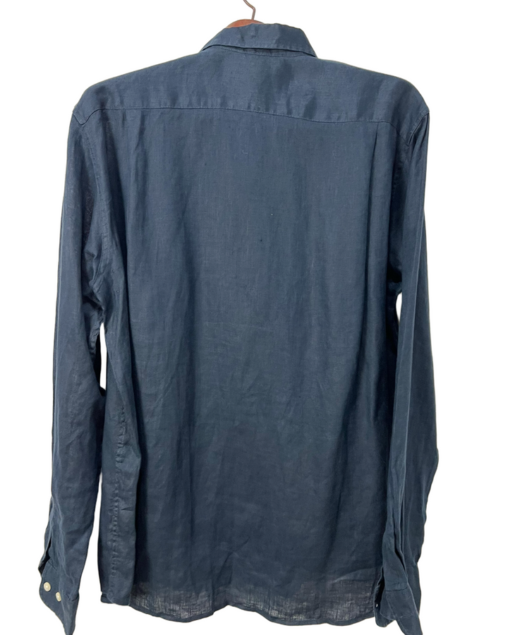 Camisa Oversized Blue Linho - tam (M)