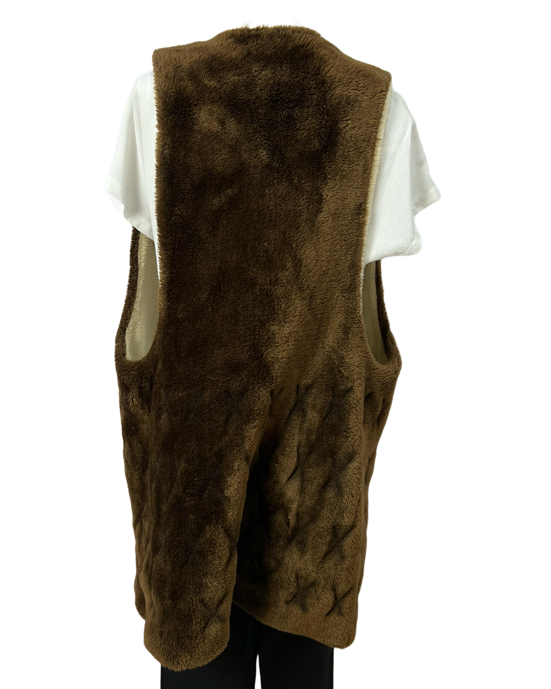 Colete alongado pelucia - tam (M)