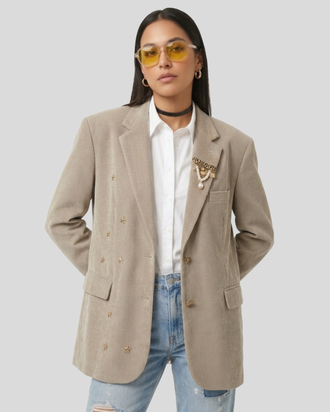 Blazer Oversized Estiliado Fatto — tam G