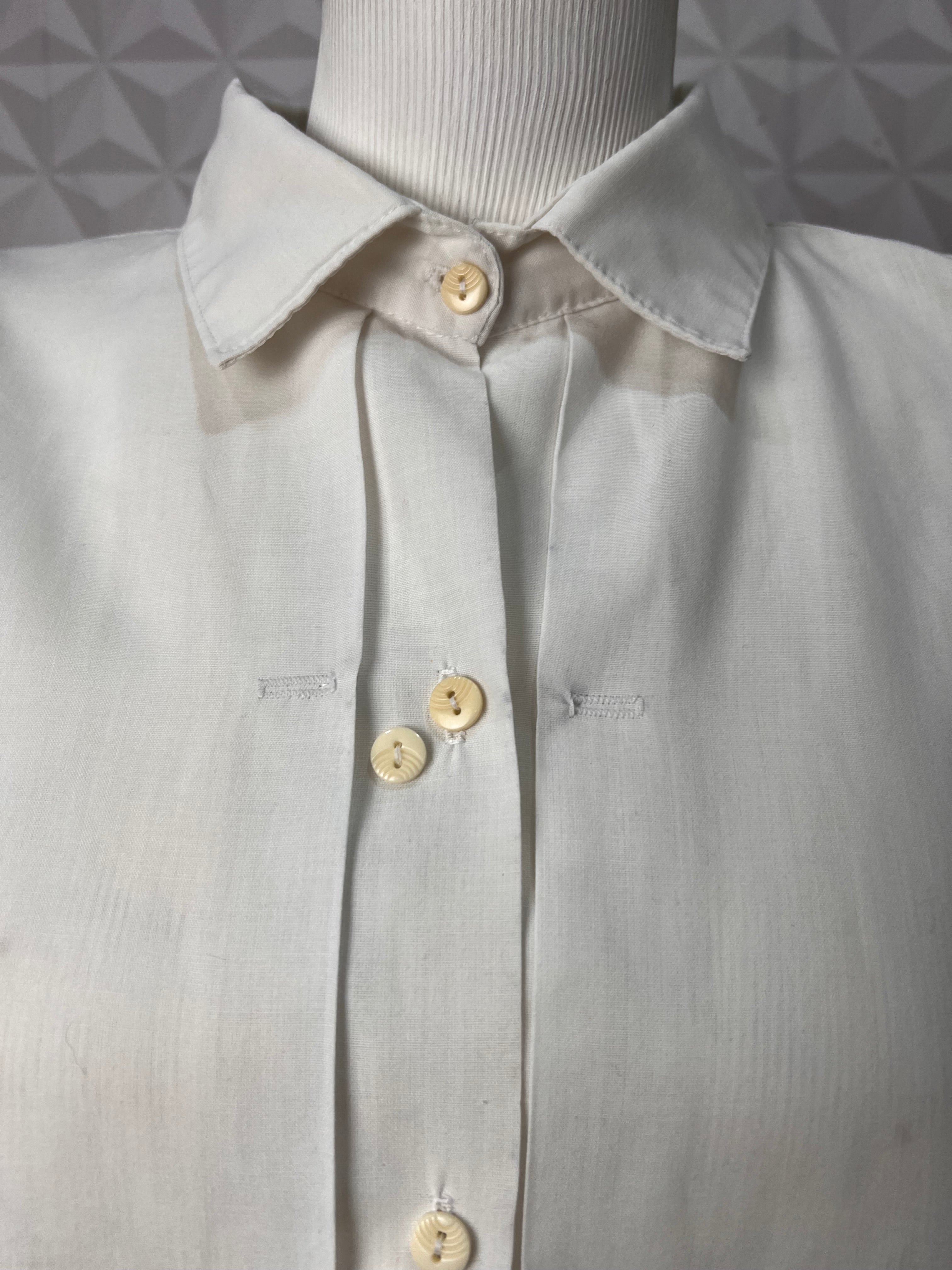 Camisa Oversized  Branca  Vintage — tam G