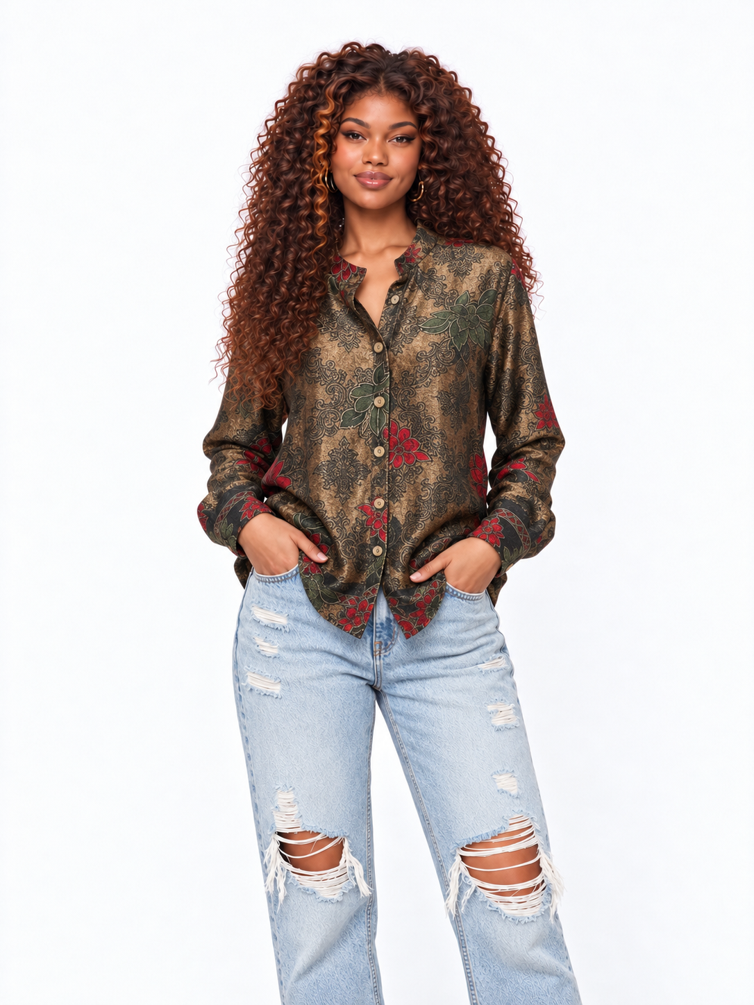 Camisa Vintage Veludo — tam G