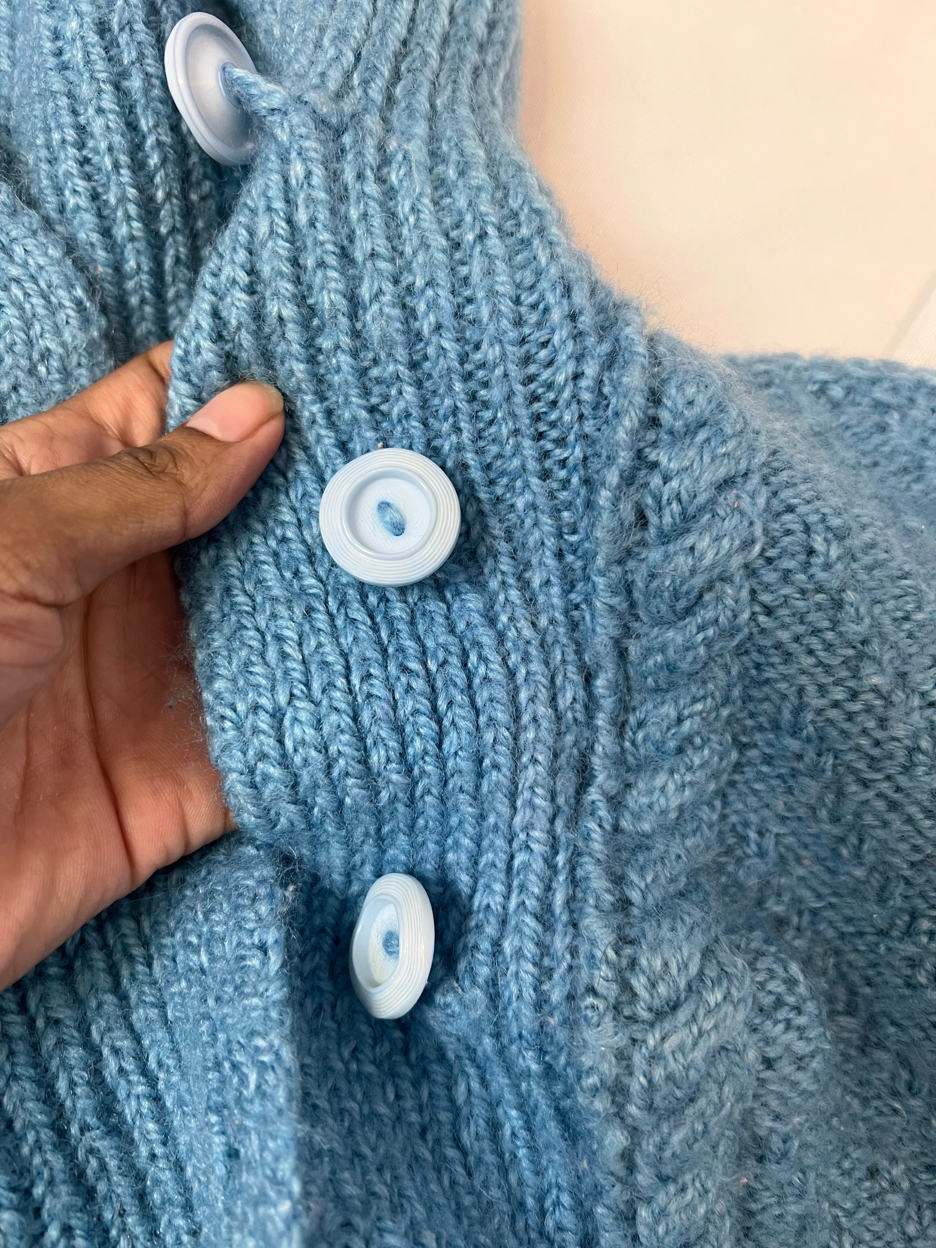 Tricô Vintage Azul - tam (P)