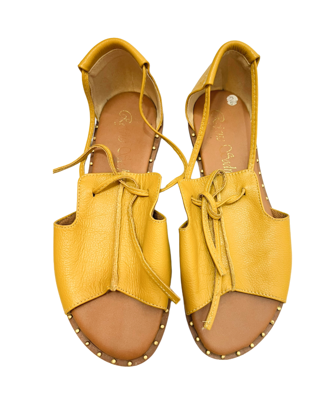 Sandália Couro Amarelo - N36