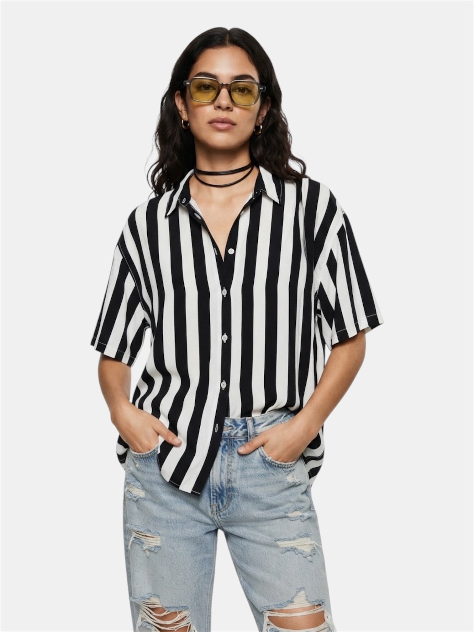 Camisa Oversized Listras— tam G