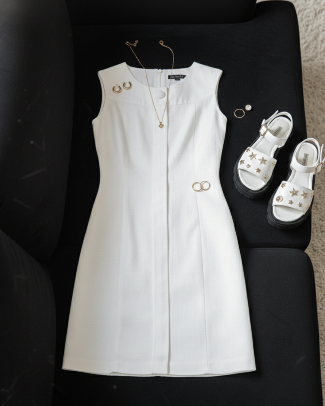 Vestido Branco laço -  tam (P)