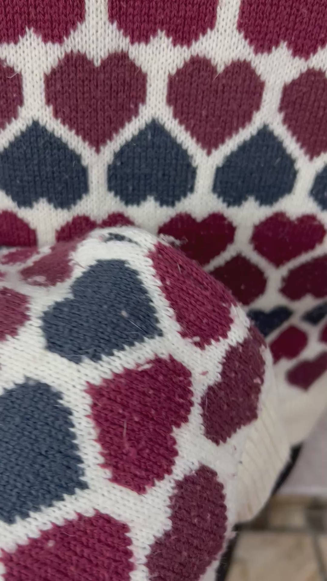 Tricô Hearts - tam (G)